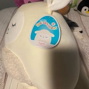 This is Sophie a white lamb squishmallow
